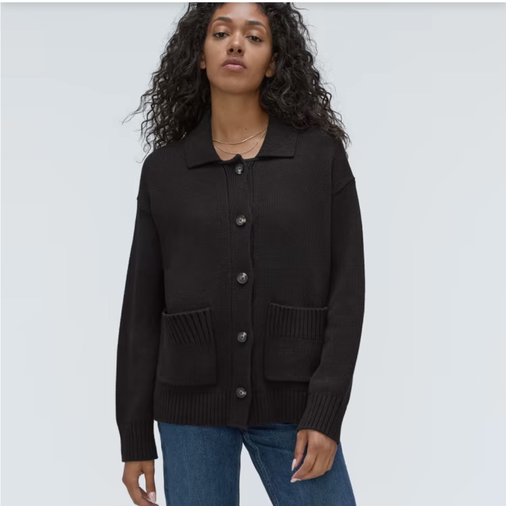 Everlane cotton chore jacket medium black